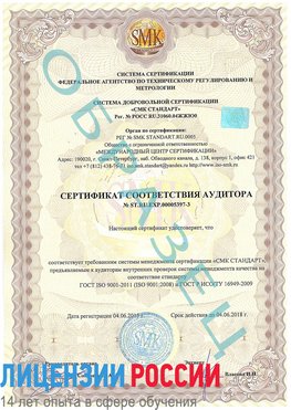 Образец сертификата соответствия аудитора №ST.RU.EXP.00005397-3 Биробиджан Сертификат ISO/TS 16949